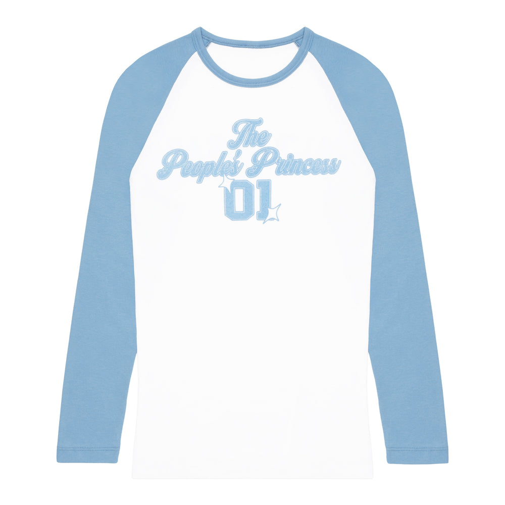 PEOPLE'S PRINCESS LONGSLEEVE RAGLAN (BABY BLUE / WHITE)