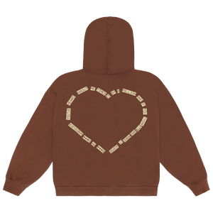 LOVIN' LIKE LEAH ZIP HOODIE (BROWN)