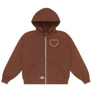 LOVIN' LIKE LEAH ZIP HOODIE (BROWN)