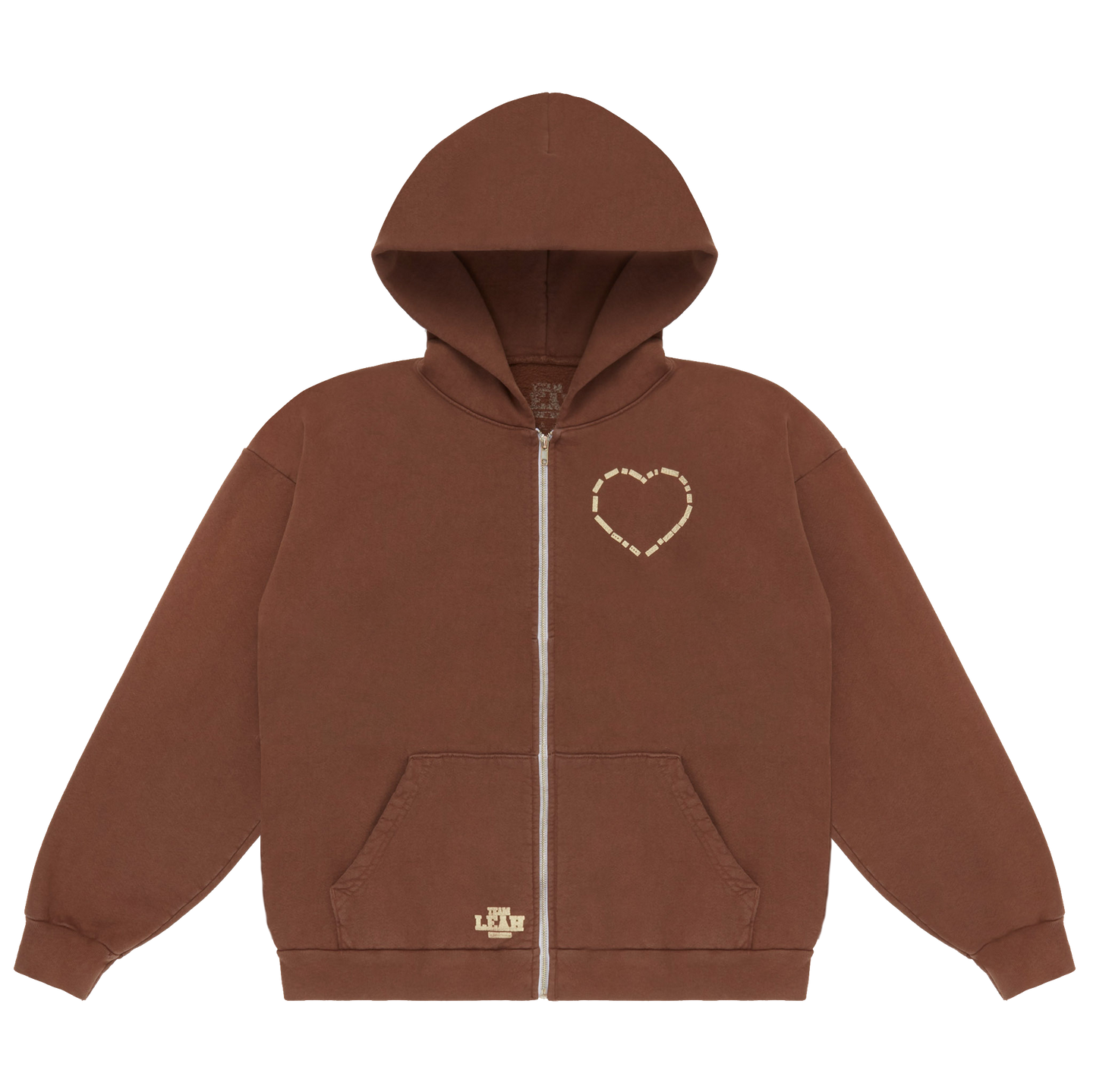 LOVIN' LIKE LEAH ZIP HOODIE (BROWN)