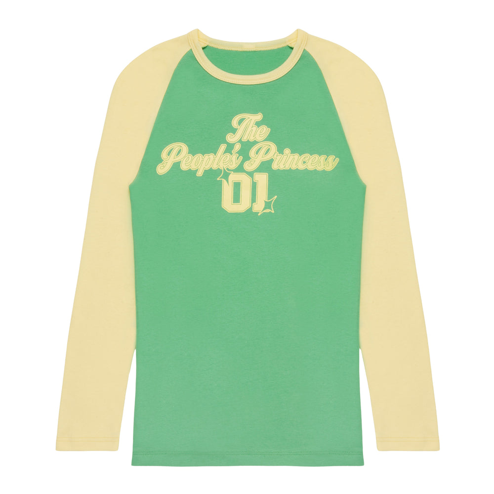 PEOPLE'S PRINCESS LONGSLEEVE RAGLAN (GREEN / YELLOW)