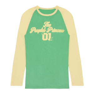 PEOPLE'S PRINCESS LONGSLEEVE RAGLAN (GREEN / YELLOW)