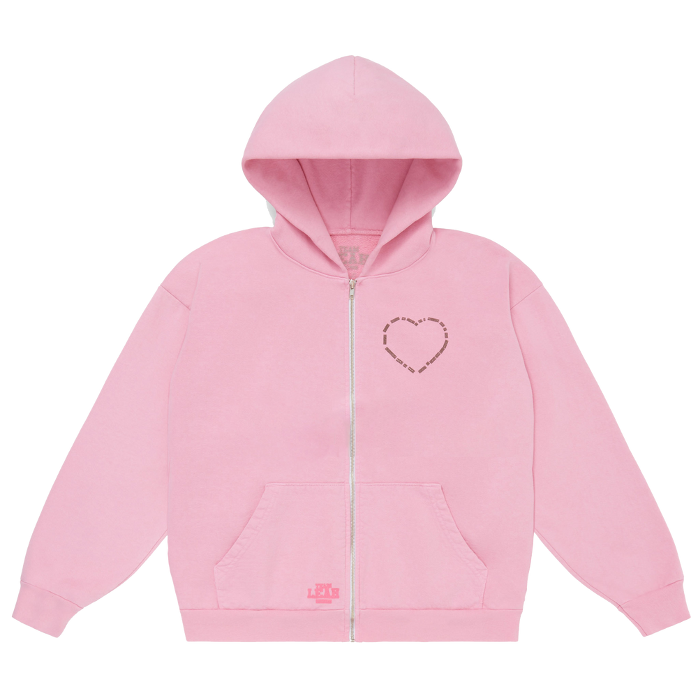 LOVIN' LIKE LEAH ZIP HOODIE (PINK)